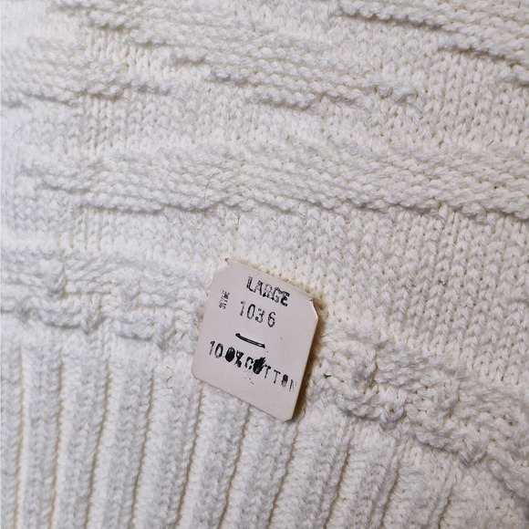 Vintage 80s Brunny 100% Cotton Crewneck Sweater Women's Large Short Sleeve - Picture 6 of 8